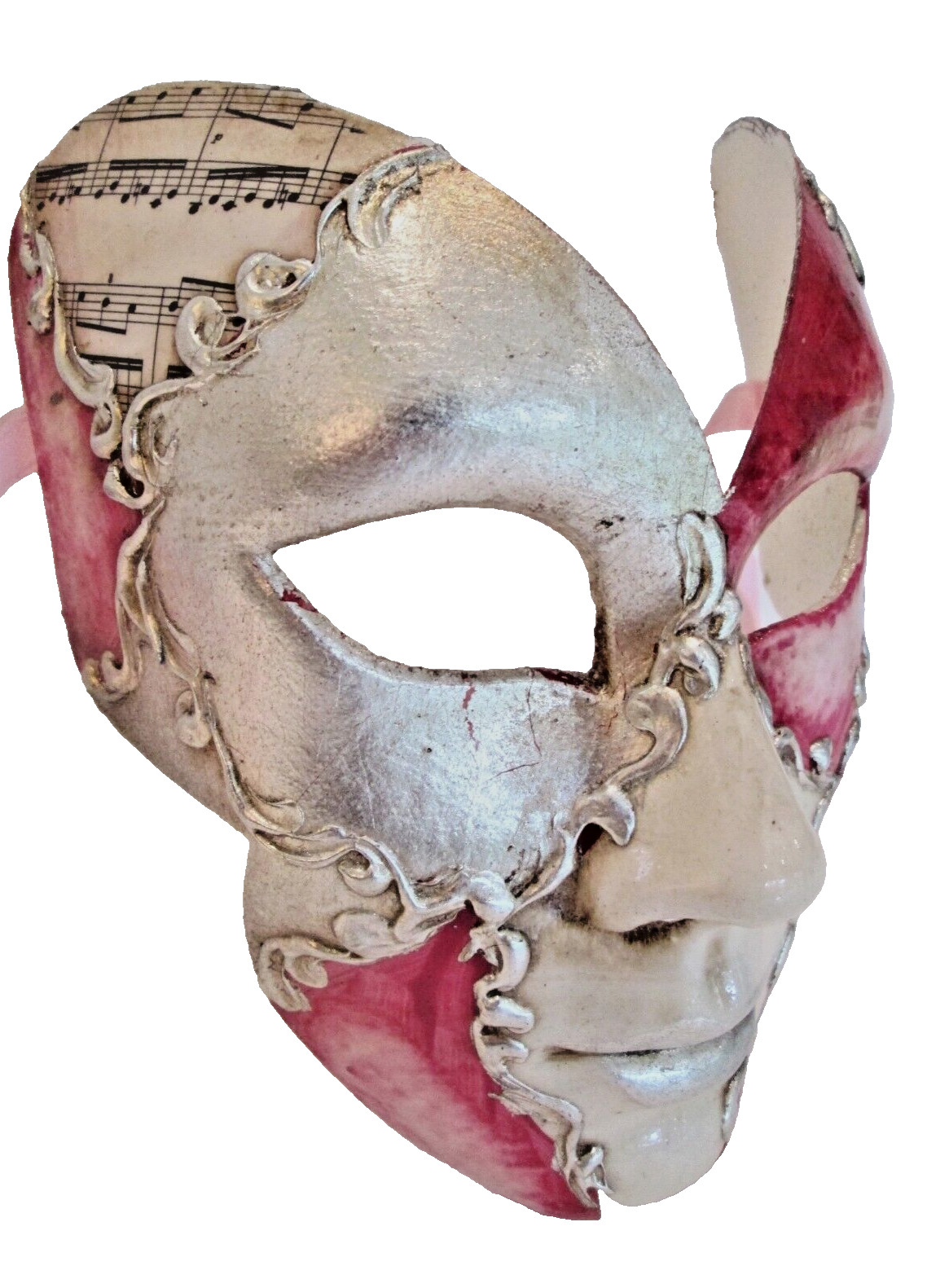 6 MAR - UNA MÁSCARA ITALIANA DE CALIDAD PINTADA A MANO POR ARTESANOS, DISEÑO MARIPOSA.