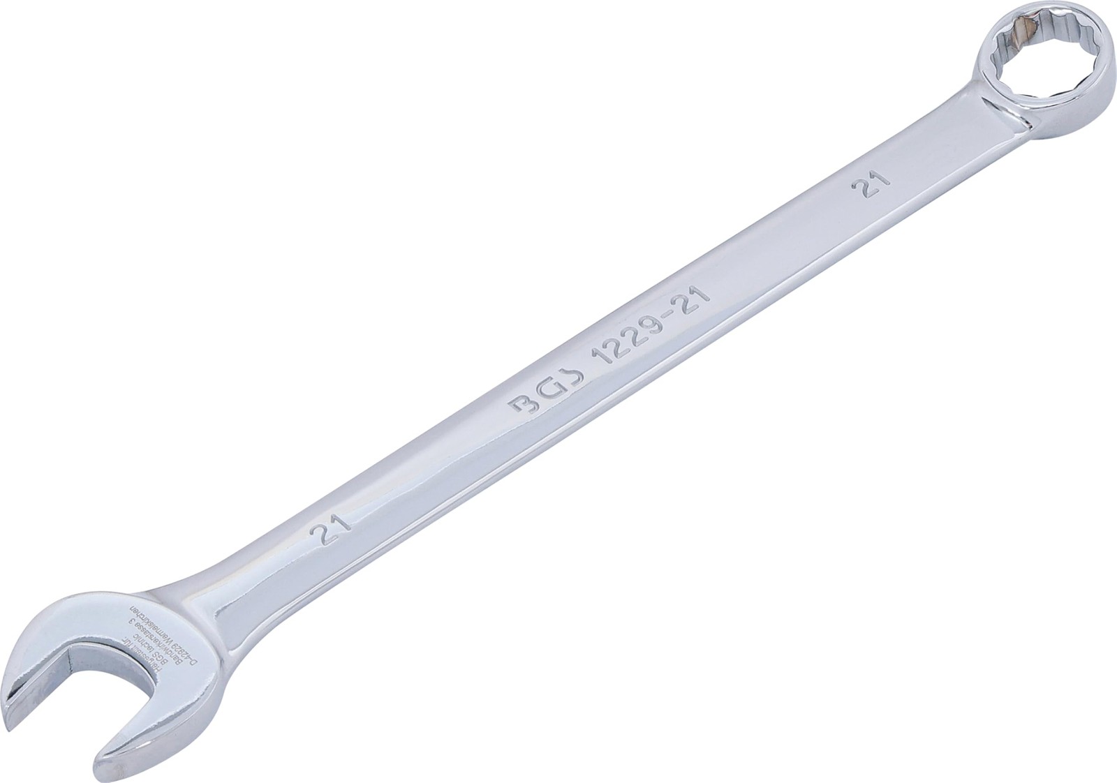 BGS 1229-21 | Combination Spanner | extra long Schlüsselweite: 21 mm, Silber