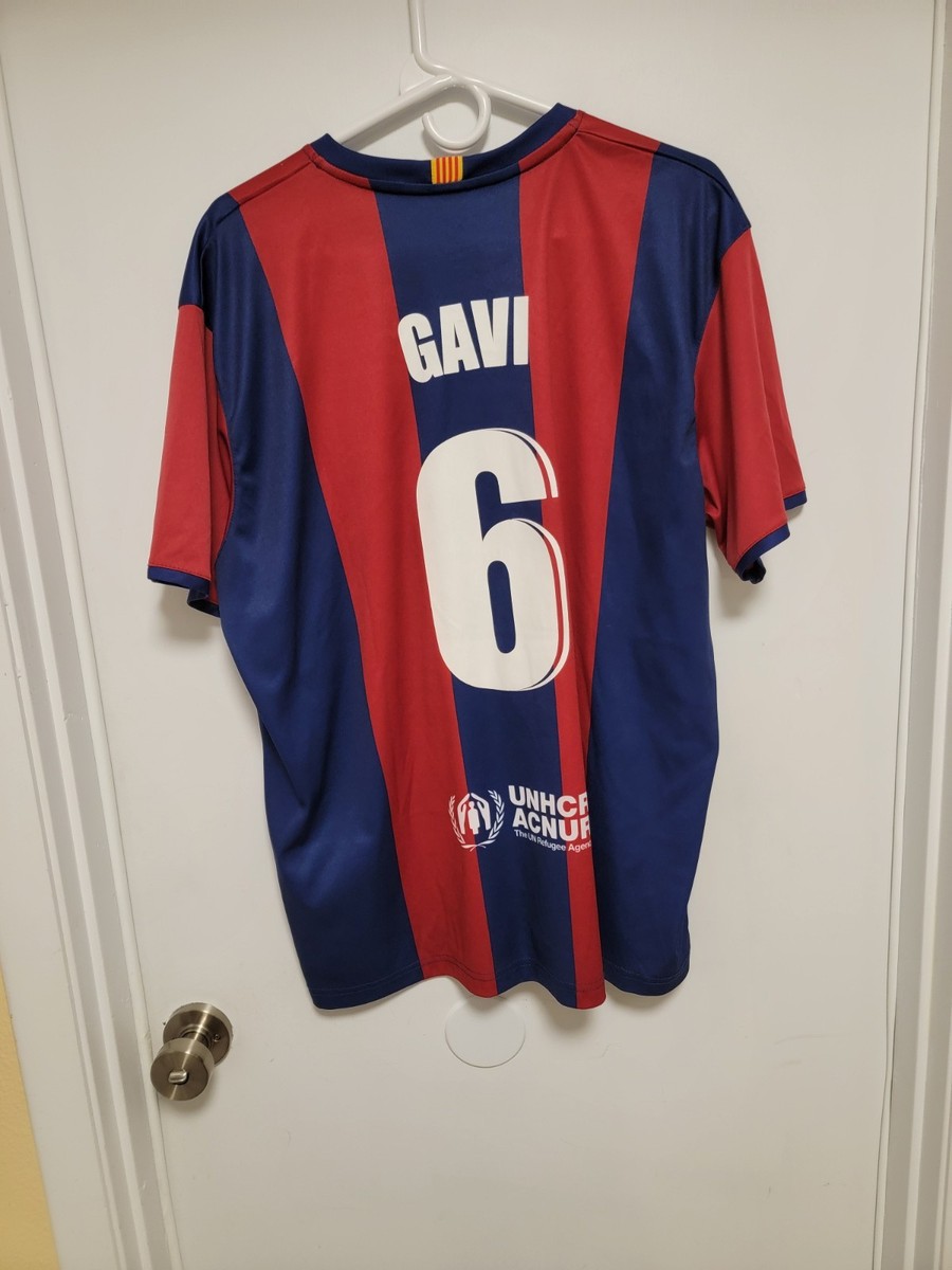 FC Barcelona Gavi #6 XXL Red Blue Soccer Jersey | eBay