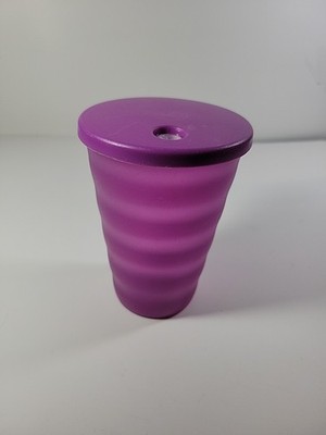 Tupperware 500 ML Purple BPA FREE Plastic Cup With Lid PURPLE