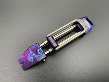 Ketuo Pocket Prybar Lightning Strike Anodized Finish Titanium With Lanyard Loop