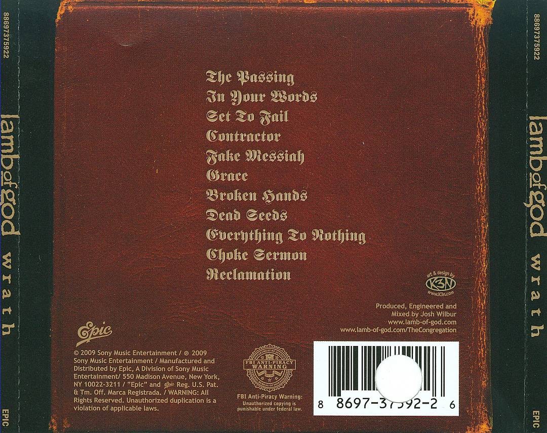 Lamb Of God Wrath New Cd