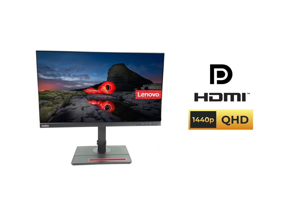Lenovo ThinkVision P24h-20 24" QHD IPS 2560x1440 48Hz-75Hz 4ms 16:9 Pivot USB
