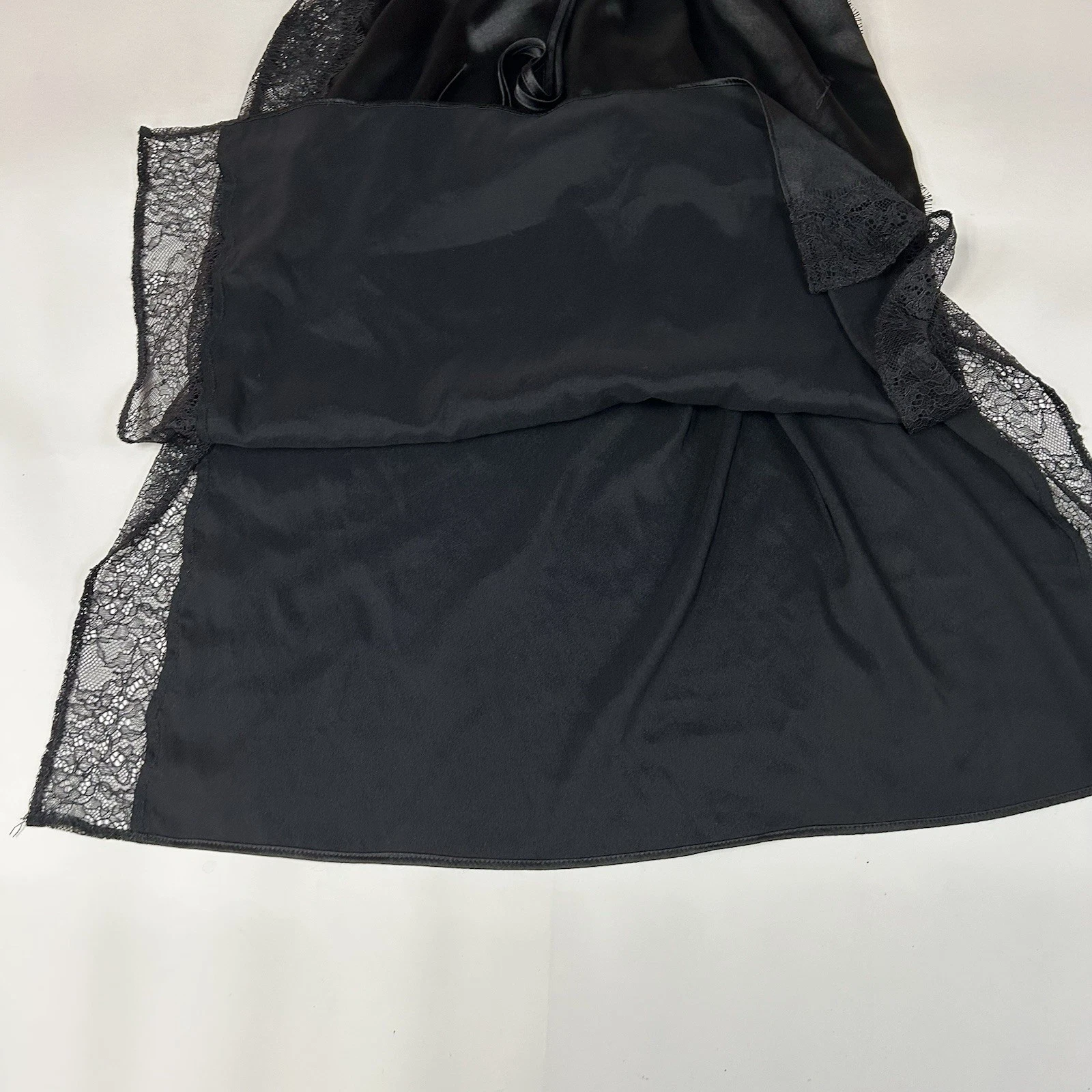 UNDERCOVER Abito slip Victorias Secret Lingerie taglia media nero pizzo floreale sfoderato #4022