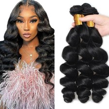Loose Wave Bundles Human Hair Extension 300g Black 100 Unprocessed Virgin Hair