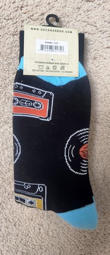 "I'm Not Old - I'm Vintage" Vinyl Cassette novelty socks UNISEX size 6-12 - Picture 2 of 3