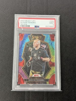 Panini 2023 Select UFC Glover Teixeira #163 Tie-Dye Prizm PSA 12/25