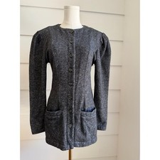 Vintage Norma Kamali Tailored Fleece Sweatshirt Jacket