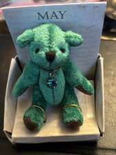 Russ Berrie and Co. Mini Plush Bear Birthstone Emerald May Birthday 1855
