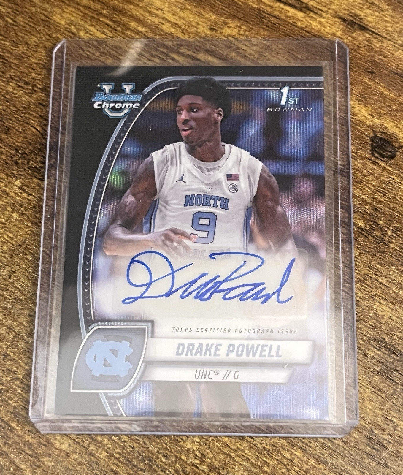 2024-25 Bowman University Chrome 1st Bowman - Black Wave Auto Drake Powell