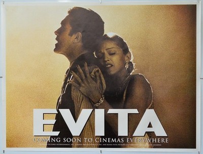 EVITA (1996) Original Cinema Quad Poster (Teaser) Madonna, Antonio Banderas