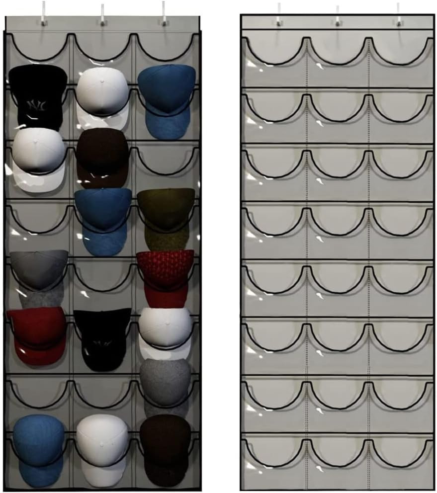Organizer Cappellini da Baseball 24 Tasche: Ordine Perfetto in Camera