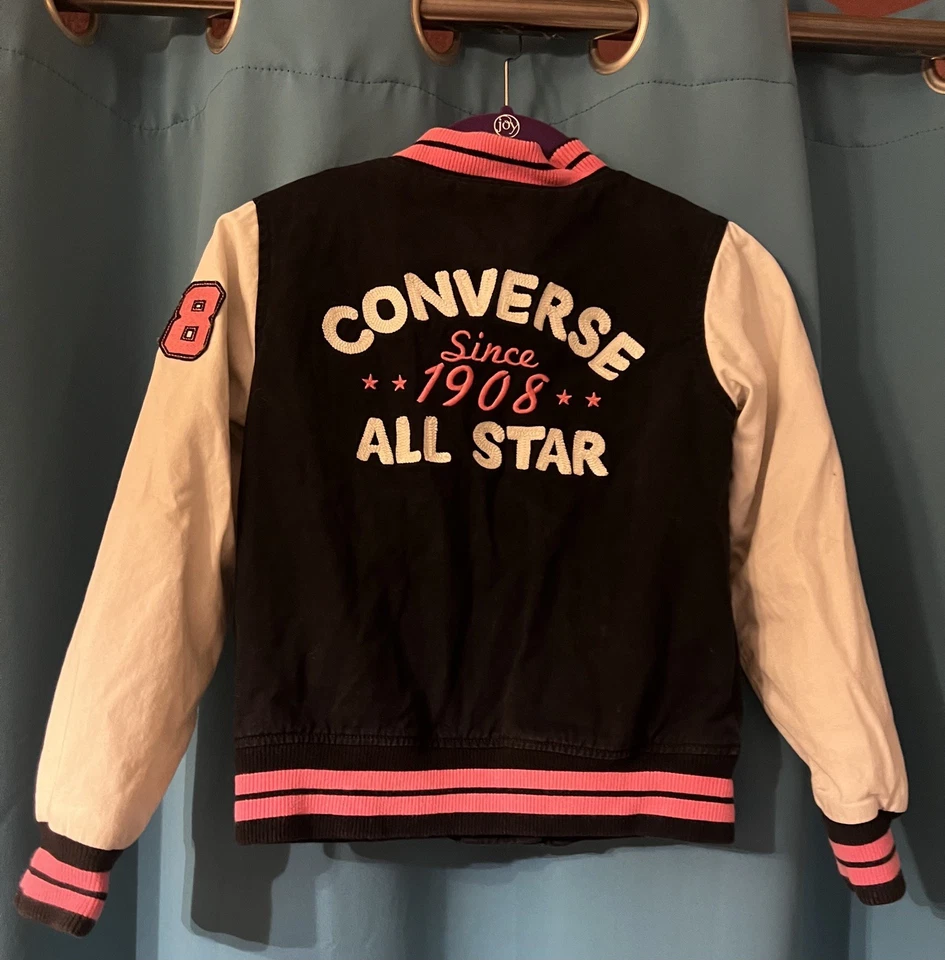 Chaqueta Converse All Star Girls Varsity 1908 talla mediana 10-12 Foto 2 de 2