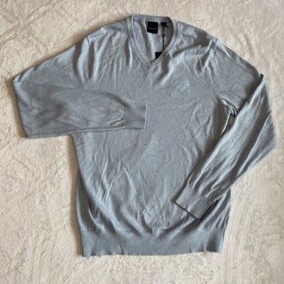 Dunning Golf Mens V-Neck Pullover Sz M Blue Trump National Doral NWT
