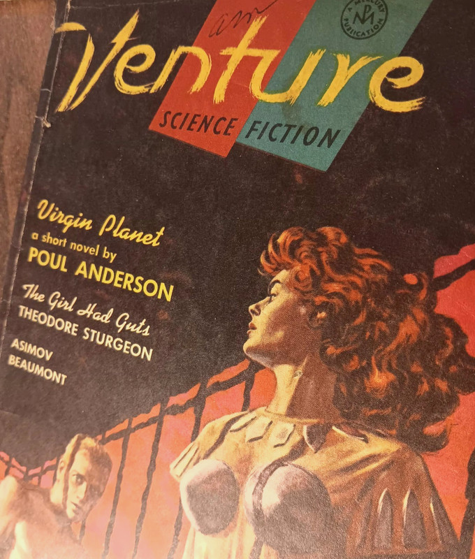 Vintage Jan 1957 VENTURE science fiction MAGAZINE v 1 no 1 Isaac Asimov PULP
