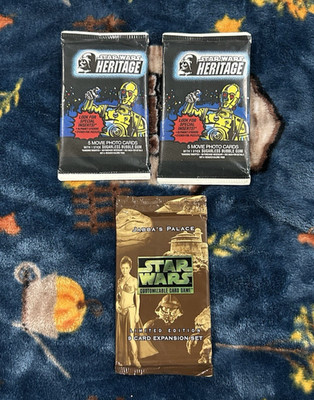 Decipher Star Wars CCG Jabba's Palace Pack x1 and Star Wars Heritage Packs x2