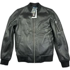 Schott NYC Lamb Skin Leather LC Bomber Jacket Men's Small Black Zip NEW TAGGED