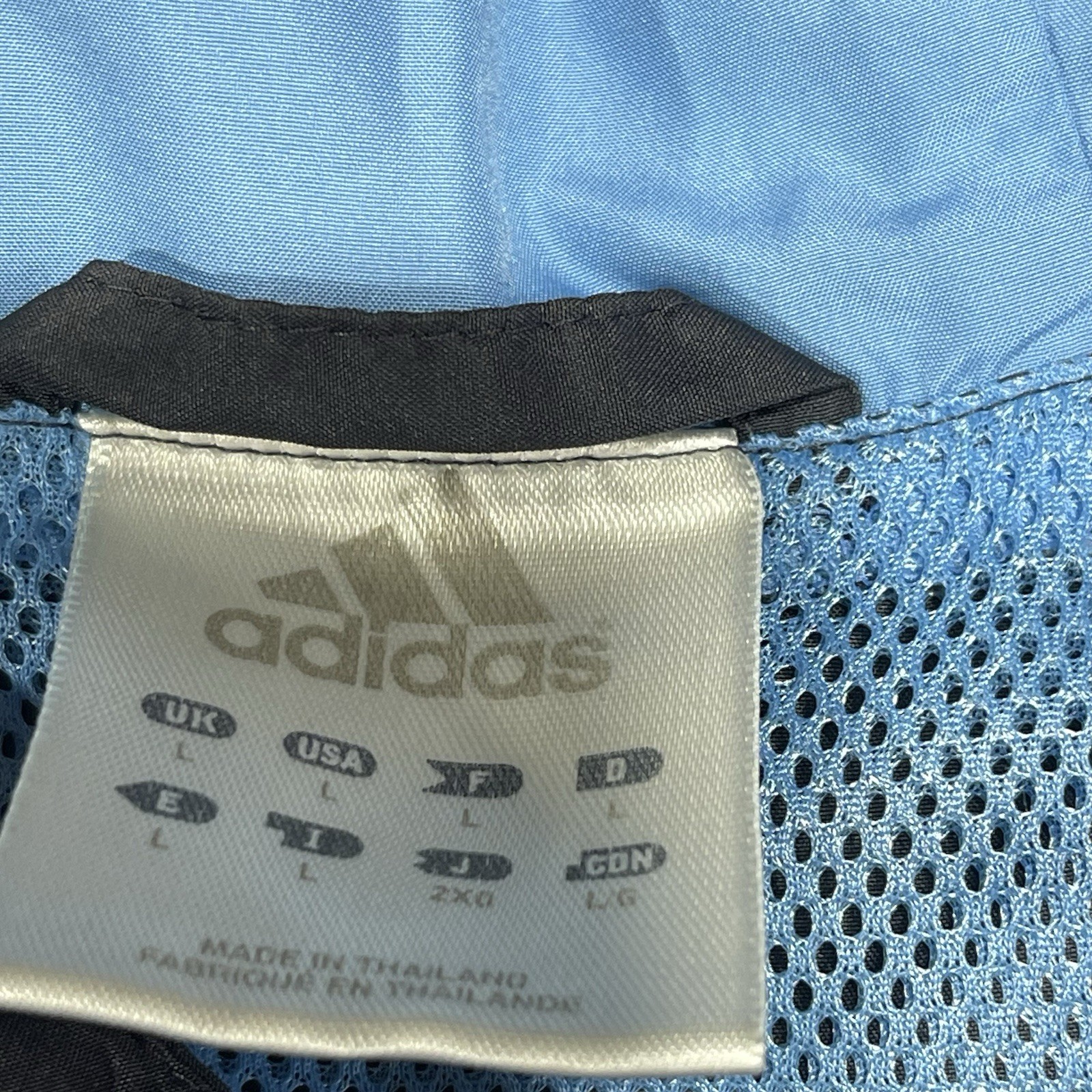 Adidas Pullover Windbreaker Jacket Snap Button Bl… - image 7