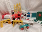 New ListingVTG Fisher Price Lot of Little People Fire Engine Ambulance Vehicle Firemen Dog