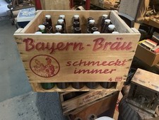 Alte Holzbierkiste Mit Flaschen  Brauerei Bayern-Bräu Bad Neustadt