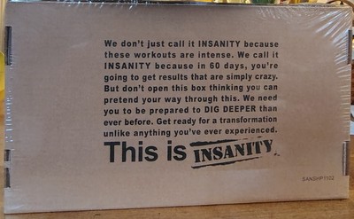 Insanity Workout DVD Beach Body Set - 60 Day Workout Calendar - Brand New Sealed
