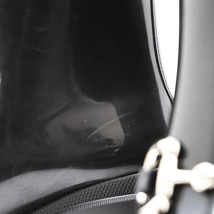 GUCCI Women's Rain Horsebit Rubber Boots Size:37/JP:24 Black 141195K Authentic thumbnail 11