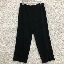 Armani Collezioni Pants 10 Adult Black Straight High Rise Italian Trouser Womens