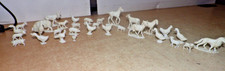 LARGE LOT OF MARX VTG 1950s Farm Figures WHITE LOT ANIMALS NICE LOT OF 28