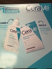 CeraVe Acne Control Cleanser, 12 oz  Blemish Barrier Patches, 22 count Duo