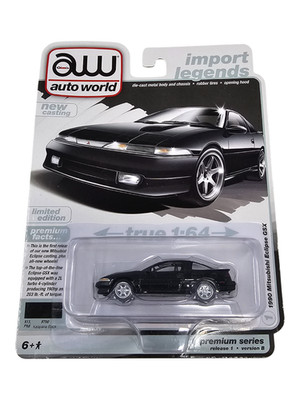 Auto World Import Legends 1990 Mitsubishi Eclipse GSX Black 1:64