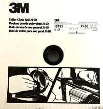 1"  x 50YD 400 GRIT UILITY CLOTH ROLL 314D A/O SAND PAPER SHOP ROLL 3M 19783