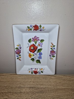 Kalosca Ungarische Deko Tablett Schmuckschale Teller Volkskunst Handbemalt Floral