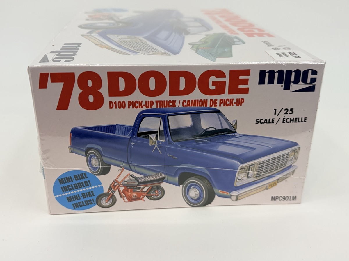 MPC '78 Dodge D100 Pick-Up Truck Mini Bike Included Model Kit