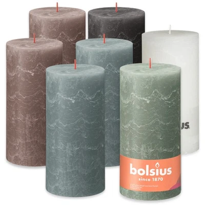 2er Set Bolsius XXL Rustik Stumpenkerzen 200x100mm Rustic Shine Kerzen - Bild 1 von 4