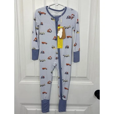 Angel Dear Construction Vehicles Bamboo Convertible Romper Sleeper 12-18M NWT - Image 1 of 4