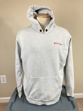 Palm Angels Hoodie Adios Graphic Cotton Pullover Sweatshirt Men  s Size S