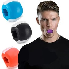 NEW 3PCS Jawline Exerciser Mouth Exercise Fitness Ball Neck Face Jaw Trainer