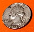 1957-D Washington Silver Quarter 69-Years-Old @ MELT*