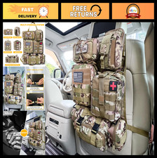 Universal Tactical Vehicle Seat Back Organizer with Molle Panel 5 Pouches - Je