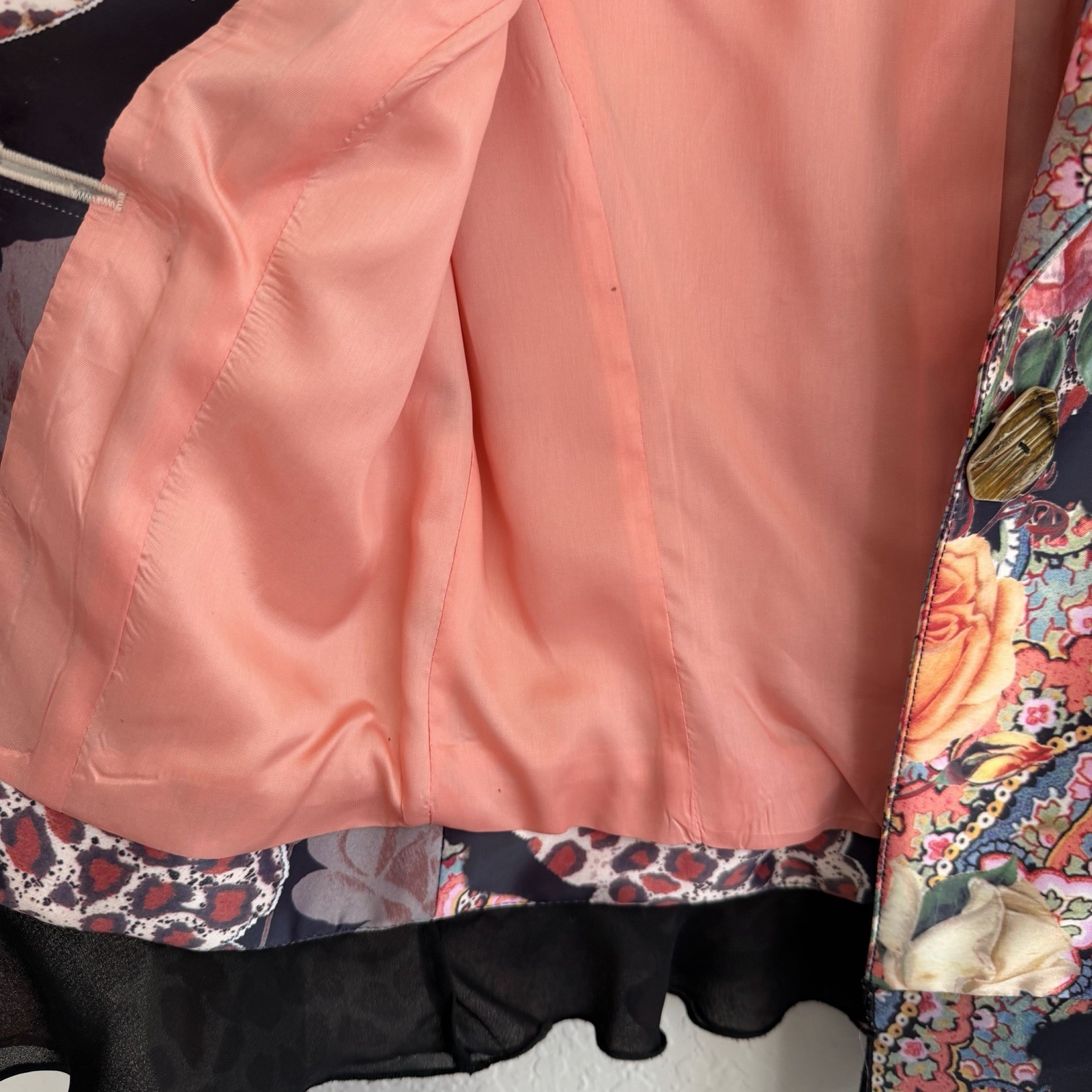 Patchwork Art Jacket Blazer Size 4 Maximalism Mul… - image 9