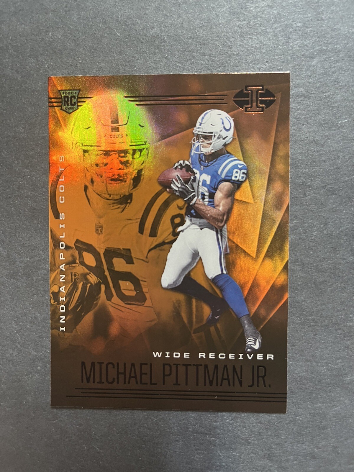 2020 Panini Illusions Trophy Collection Orange Michael Pittman Jr #23 Rookie RC