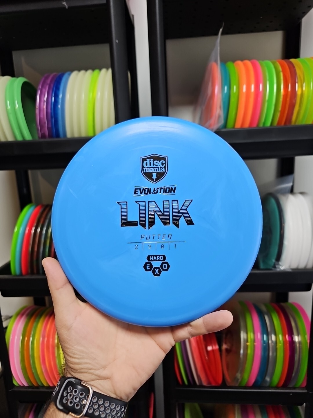 Discmania Discs Exo Hard Link Blue 173g Random STAMP COLOR disc golf putter