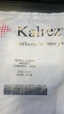 Kalrez O-ring K#33071 Compound 1018 K33071-KA1018 tested by High Tech Services