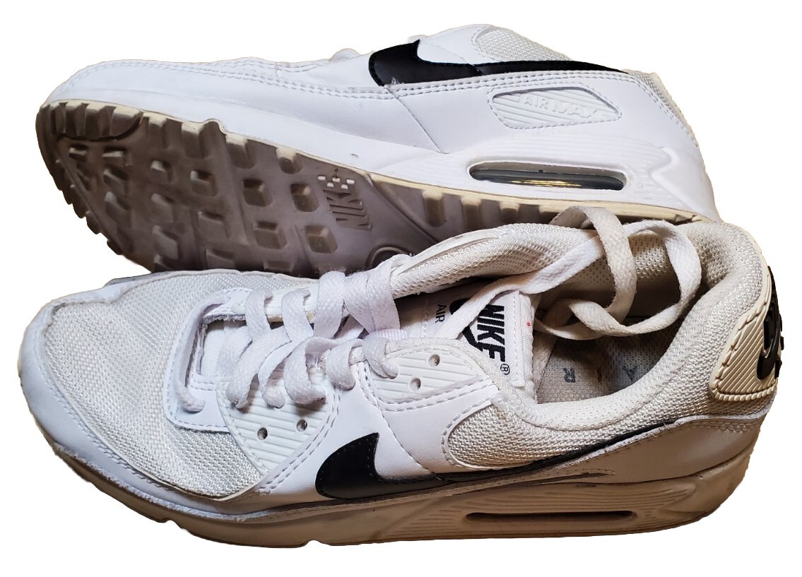 Size 8.5 - Nike Air Max 90 White Black - CQ2560-101 | eBay