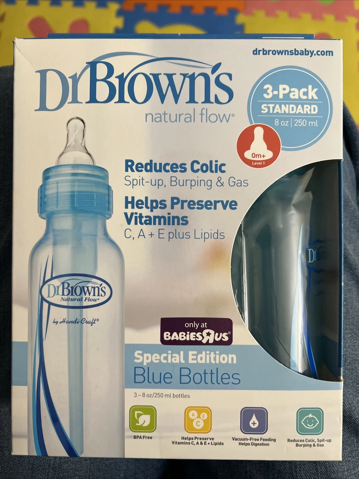 Dr.Brown's Natural Flow 3-pack Bottle Level 1 Newborns 8oz