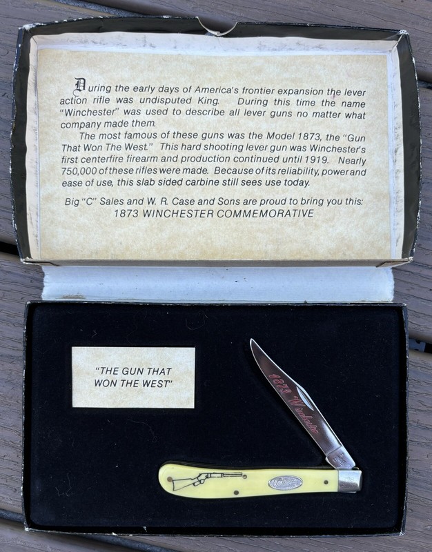 Case XX 1873 Winchester slimline trapper with rifle etched