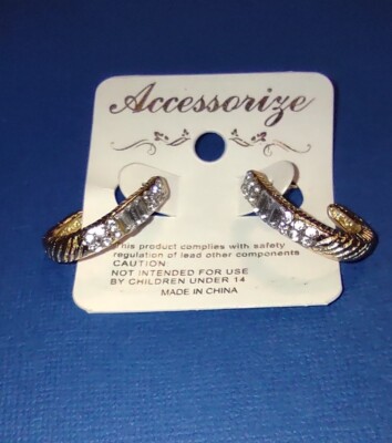 New Accessorize London Women's Gold Tone Super Classic Hoop