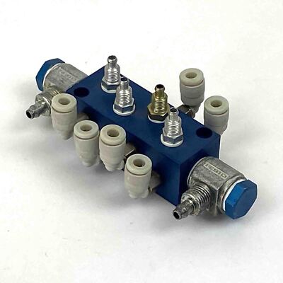 FESTO FR-12-M5 Pneumatik-Verteilerblock mit div. Anschlüssen, used
