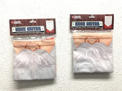 TSC 2-Pack SANTA CLAUS BEARD Face Mask Shield/Balaclava/Neck Gaiter | Washable