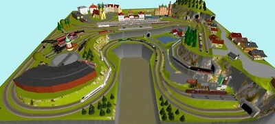 GP-007 Gleisplan (34 Seiten) Märklin H0 C-Gleis Plan Neulahnberg (310x300cm)